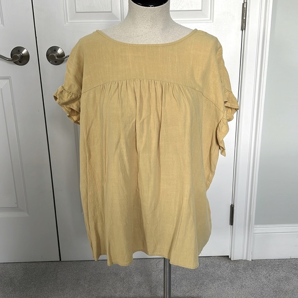 Short sleeve linenblend (washable & soft) shirt - Picture 1 of 4
